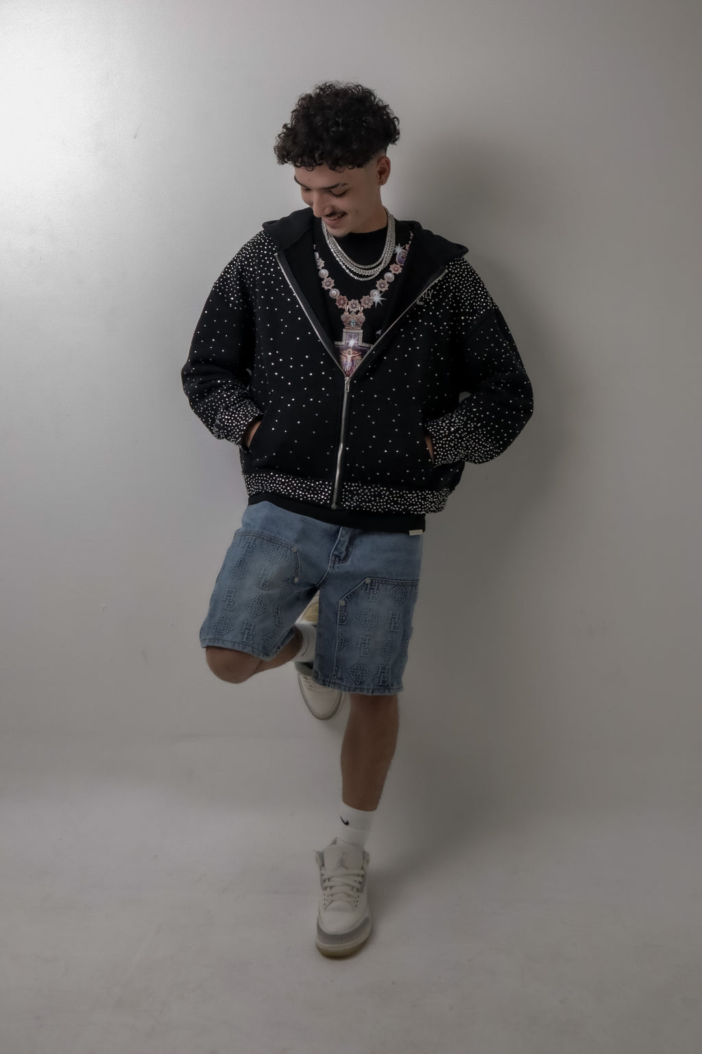 Saint Tears Denim Shorts